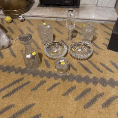Lot of Glass, ashtrays, crystal, decanter