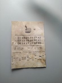 Vintage Irish Lotto Ticket 1994