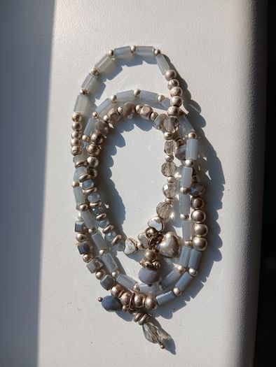 Set of 3 grey beaded bracelets