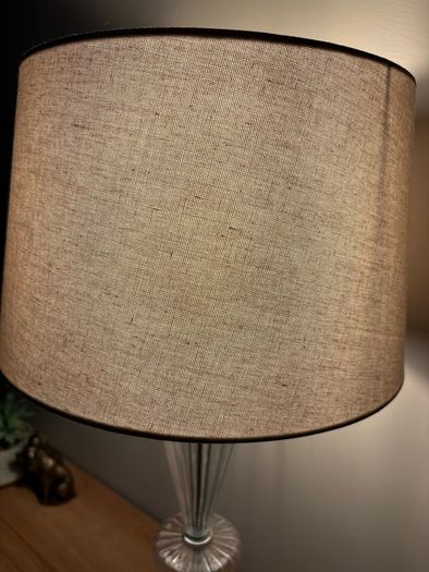 Table lamp - cream and crystal look