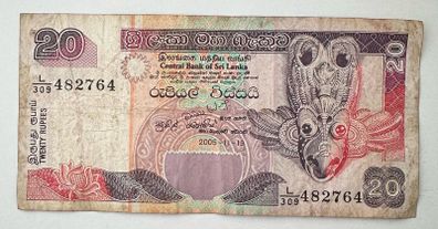 Sri Lanka 20 Rupees 2005 Banknote
