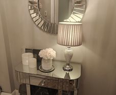 mirror and table