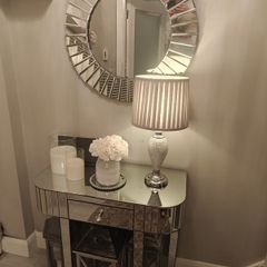 mirror and table