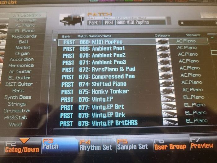 Roland G8 Fantom Keyboard and Accessories