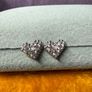 Moissanite diamond Heart Earrings Image 3