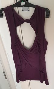 Sleeveless top, colour dark purple, size 8, RIVER ISLAND
