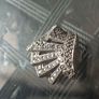 Antique Rhinestone & Silver Scarf Clip Image 4