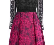 Karen Millen Lace and Jacquard Dress