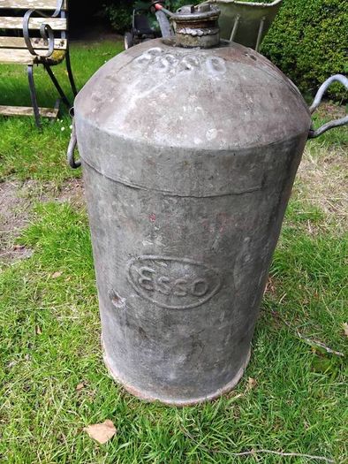 large esso petrol drum