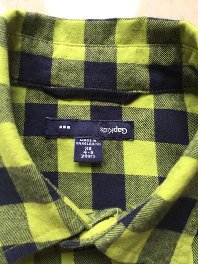 Gap Check Navy/Green Shirt