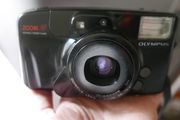 Olympus Superzoom AZ-210 35mm Film Camera Point &amp; Shoot Black Working