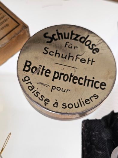 Vintage 1950s  Swiss Army uniform and boot cleaning, grooming, and repair kit Collectable Militaria