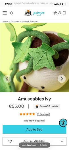 New JELLYCAT Amuseable Ivy