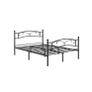 Double bed frame in metal White double bed frame, bed frame, metal bed frame, guest bed, for adults, children, easy installation, for small rooms, white Image 6