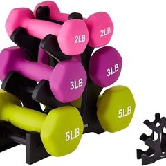 Dumbbell Stand 3 Tier- Dumbbell Rack Stand(Dumbbells Not Included), Dumbbell Rack Storage PP Triangular Dumbbell Weight Stand Storage Accessories for Home Gym Exercise