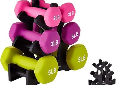 Dumbbell Stand 3 Tier- Dumbbell Rack Stand(Dumbbells Not Included), Dumbbell Rack Storage PP Triangular Dumbbell Weight Stand Storage Accessories for Home Gym Exercise