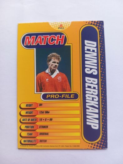 Dennis Bergkamp Trading Card