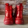 Red Shinny Leather Funky Hightops, size 40 Image 5