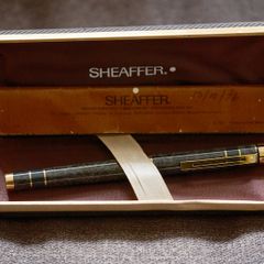 New Old Stock Sheaffer Targa Prestige 14K Gold B Nib Fountain Pen - Made in USA