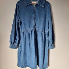 Monsoon denim dress size L, UK 14