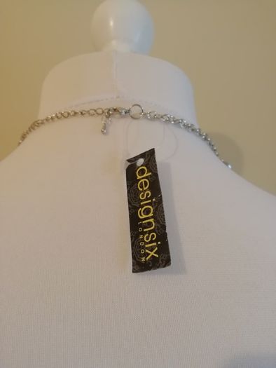 DesignSix London Silver Circular Disc Necklace New With Tags