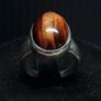 Vintage Sterling Silver 925 Tiger Eye Ring Image 2