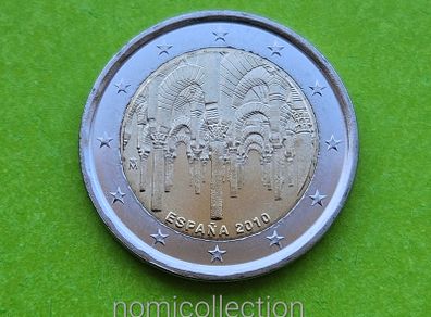 Spain 2010 year Uncirculated 2 Euro coin.
