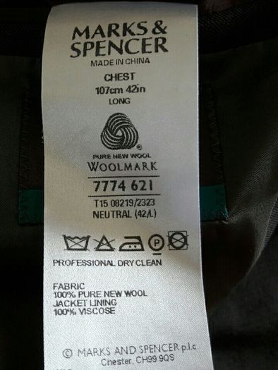 Mans Brown Suit Marks and Spencer 42 Long