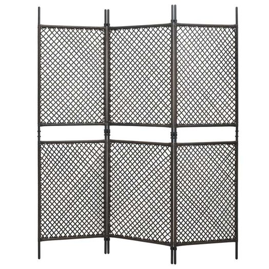 Fence Panel Poly Rattan 1.8x2 m Brown