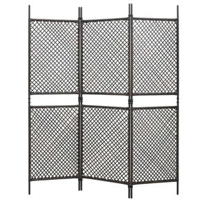 Fence Panel Poly Rattan 1.8x2 m Brown