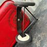 Vintage little tin red pull along wagon. c1960 Image 4