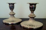 Vintage silver-plated petite candlesticks