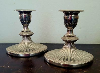 Vintage silver-plated petite candlesticks