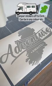 Map of Ireland camper stickers x 2