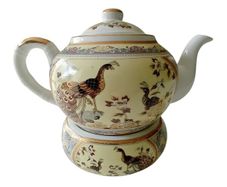 Teapot Ceramic - Peacock Artwork