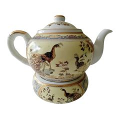 Teapot Ceramic - Peacock Artwork