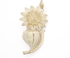 Vintage 925 Sterling Silver Filigree Flower Brooch