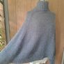 Made in Italy grey cape turtleneck jumper Image 5