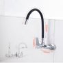 Ibergrif Wall Mounted Kitchen Tap Single Lever Mixer Tap 360 Rotation Sink tap with Adjustable Mounting Hole Image 6
