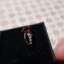 10ct gold ring  with  Natural Gem Stone garnet and diamonds Image 4