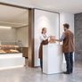 Reception Desk, 60 cm Rectangular Front Counter Table, Modern Office Reception Desk with Drawer, Small Minimalist Retail Counter Table Image 5
