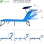 SALE Folding Sun Loungers Set of 2, Sunbed with Adjustable Backrest & Sunshade for Garden, Beach, Patio, Pool, Camp, Load Image 3