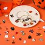 110Pcs Halloween Charms Gold Enamel Jewelry Making Charms for Halloween Bracelet Necklace Making and Decoration Image 3