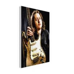 Rory Gallagher Art Print Thick Canvas 12inches x 18inches