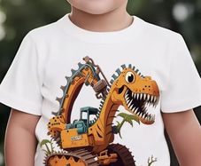 Dinosaur Excavator Element Print T -shirt