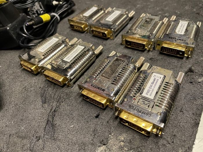 DVI over Fibre adapter sets DVI converter