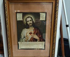 Vintage Sacred Heart Jesus Picture religious devotional item