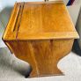 Antique Oak Childs School Desk with Lift-Top Storage Image 2