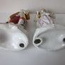 Vintage Porcelain Lace Couple Figurines Image 3