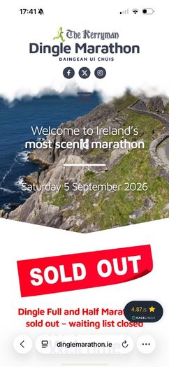 Dingle Full Marathon Entry